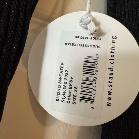 STAUD Two-Tone shimmer  Ribbed dress - Picture 4 of 4